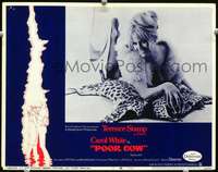 m709 POOR COW movie lobby card #7 '68 sexy Carol White on leopardskin!