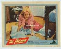 m721 PUSHER movie lobby card #6 '59 Kathy Carlyle really strung out!
