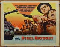 m177 STEEL BAYONET movie title lobby card '57 Genn, WWII in North Africa!