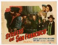 m179 STREETS OF SAN FRANCISCO movie title lobby card '49 Robert Armstrong