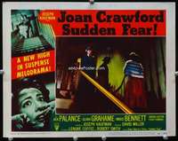 m784 SUDDEN FEAR movie lobby card #5 '52 Joan Crawford, Jack Palance