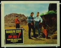 m791 TALL T movie lobby card #2 '57 Scott Boone, Maureen O'Sullivan