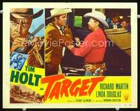 m793 TARGET movie lobby card #2 '52 Tim Holt close up by stagecoach!