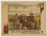 m795 TEN COMMANDMENTS movie lobby card '23 Moses by Red Sea, DeMille