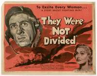 m184 THEY WERE NOT DIVIDED movie title lobby card '51 Ralph Clanton, English!