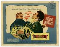 m187 TIME LIMIT movie title lobby card '57 Richard Widmark, Korean War