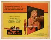m193 TOWN ON TRIAL movie title lobby card '57 victim of strangler!