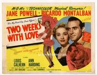 m198 TWO WEEKS WITH LOVE movie title lobby card '50 Jane Powell, Montalban