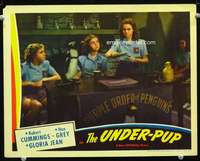 m819 UNDER PUP movie lobby card '39 Gloria Jean, Nan Grey close up!