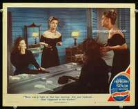 m823 UNDERCURRENT movie lobby card #8 '46 Katharine Hepburn wild hair!