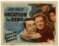 m201 VACATION IN RENO movie title lobby card '46 Jack Haley, Anne Jeffreys