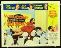 m830 VERY SPECIAL FAVOR movie lobby card #6 '65 Leslie Caron on phone!