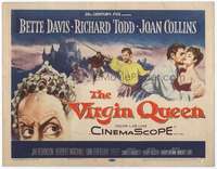 m204 VIRGIN QUEEN movie title lobby card '55 Bette Davis, Joan Collins
