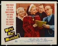 m852 WE'RE NOT MARRIED movie lobby card #3 '52 Ginger Rogers, Allen