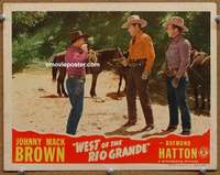 m853 WEST OF THE RIO GRANDE movie lobby card '44 Johnny Mack Brown