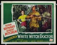 m863 WHITE WITCH DOCTOR movie lobby card #2 '53 Susan Hayward, Mitchum