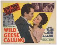 m210 WILD GEESE CALLING movie title lobby card '41 Henry Fonda,Joan Bennett