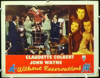m876 WITHOUT RESERVATIONS movie lobby card '46 John Wayne, Colbert
