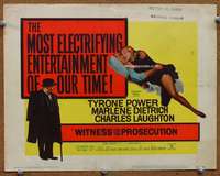 m211 WITNESS FOR THE PROSECUTION movie title lobby card '58 Billy Wilder