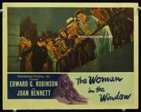 m878 WOMAN IN THE WINDOW movie lobby card '44 Fritz Lang film noir!