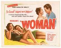 m212 WOMAN movie title lobby card R53 Roberto Rossellini, sexy babes!