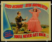 m896 YOU'LL NEVER GET RICH movie lobby card '41 Astaire, sexy Rita!