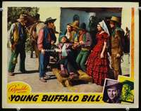 m897 YOUNG BUFFALO BILL movie lobby card '40 Roy Rogers looks mad!