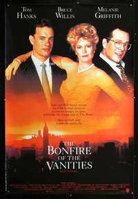 n074 BONFIRE OF THE VANITIES Forty by Sixty movie poster '90 Hanks, Willis
