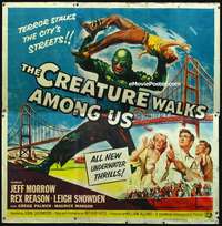 n001 CREATURE WALKS AMONG US six-sheet movie poster '56 great sequel!