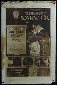n046 ADVENTURE IN HEARTS rotogravure one-sheet movie poster '19 Warwick