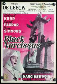 n010 BLACK NARCISSUS Belgian movie poster R50s nun Deborah Kerr!