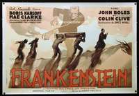 n025 FRANKENSTEIN French special reproduction movie poster '80s