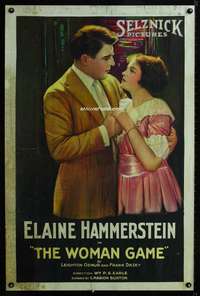n059 WOMAN GAME one-sheet movie poster '20 Elaine Hammerstein stone litho!