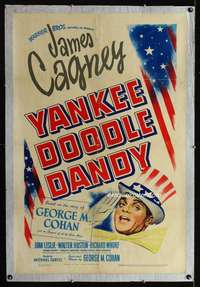 n070 YANKEE DOODLE DANDY one-sheet movie poster '42 James Cagney classic!