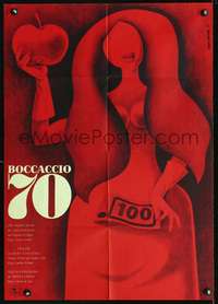 p066 BOCCACCIO '70 East German movie poster '65 cool Gruttner art!