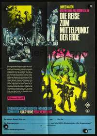 p058 JOURNEY TO THE CENTER OF THE EARTH East German 16x23 movie poster '66