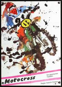 p083 MOTOCROSS East German movie poster '82 best dirtbike artwork!