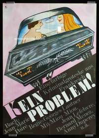 p086 PAS DE PROBLEME! style B East German movie poster '75 sexy art!