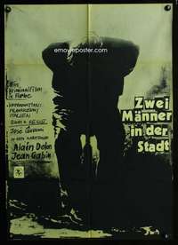 p092 TWO MEN IN TOWN East German movie poster '75 Alain Delon, cool!