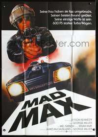 p312 MAD MAX German 33x47 movie poster '80 Mel Gibson, George Miller