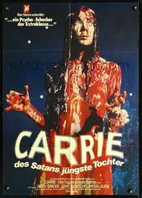 p375 CARRIE German movie poster '76 Sissy Spacek covered in blood!