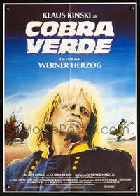 p384 COBRA VERDE German movie poster '88 Werner Herzog, Klaus Kinski