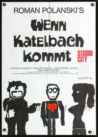 p392 CUL-DE-SAC German movie poster R70s Roman Polanski, cool art!