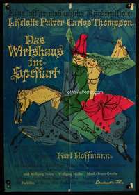 p394 DAS WIRTSHAUS IM SPESSART German movie poster '58 Bachern art!