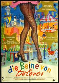 p403 DIE BIENE VON DOLORES German movie poster '57 sexy legs style!