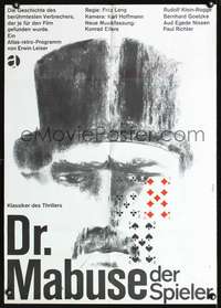p405 DR. MABUSE, DER SPIELER German movie poster R66 Fritz Lang