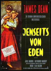 p412 EAST OF EDEN German movie poster R70s James Dean by Rolf Goetze!