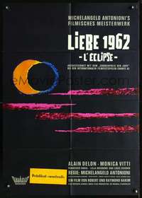 p415 ECLIPSE German movie poster '62 Antonioni, cool Hoff art!