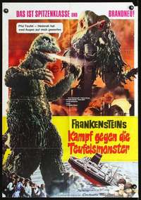 p448 GODZILLA VS. THE SMOG MONSTER German movie poster '71 Toho