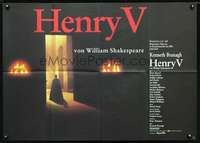 p458 HENRY V horizontal German movie poster '89 Kenneth Branagh